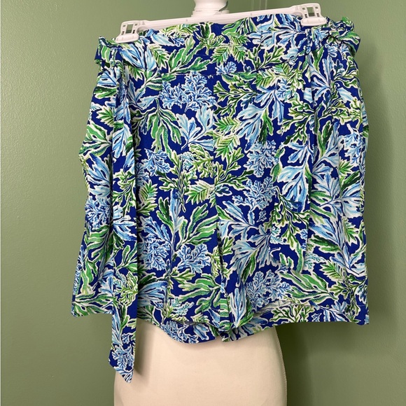 Stella Parker Pants - Floral Blue and Green Women's Shorts